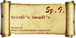 Szitás Imogén névjegykártya